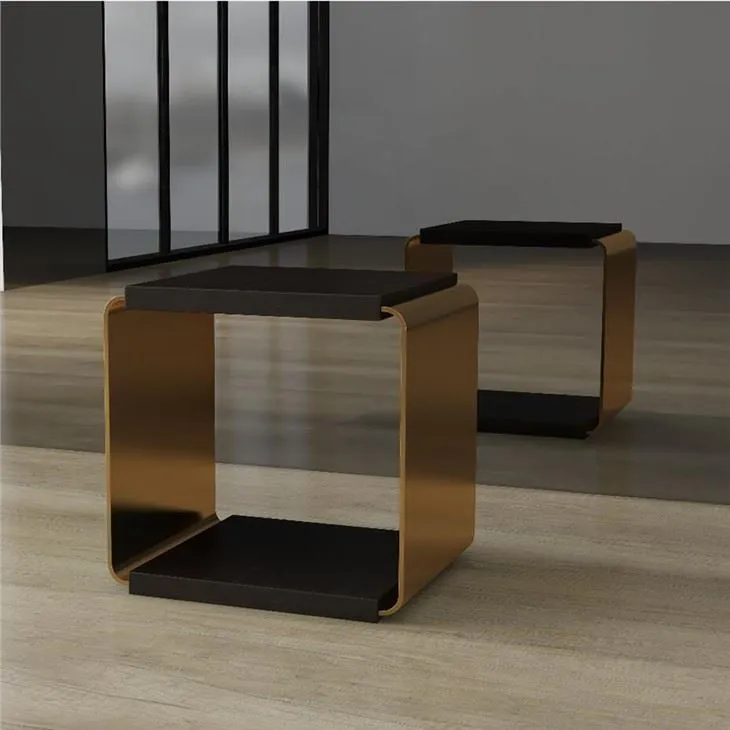 Vlastný drevený horný štvorcový nočný stolík